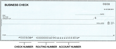 business checking account number